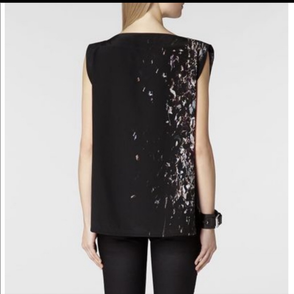 All Saints Lucie Silk Floral Top Shirt Size 2 - Picture 2 of 11